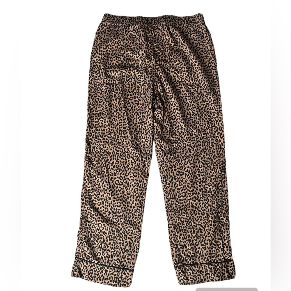 Land’s End 100% cotton cheetah print lounge pants size medium 10-12 - Picture 6 of 9